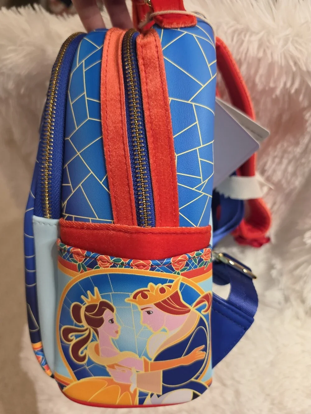 Loungefly Beauty and the Beast Stained Glass backpack & Wallet Set